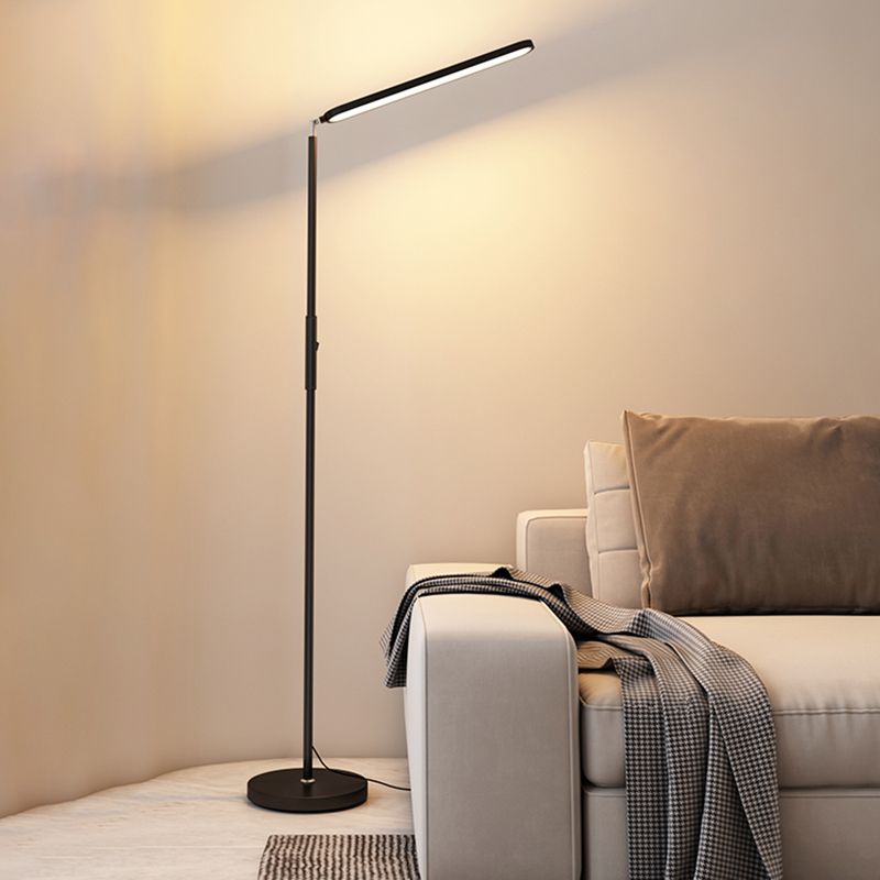 Linear Shape Metal Floor Lamp Modern 1 Light Floor Light for Living Room