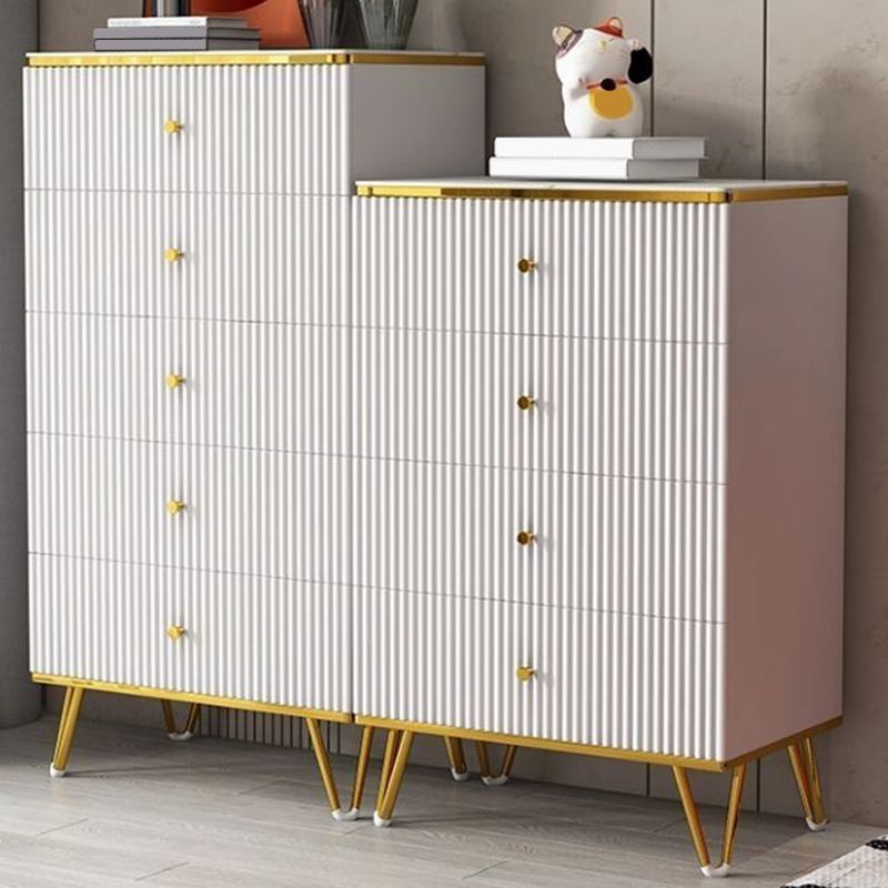 White  Accent Chest 15.74" Wide Chest with Drawers, Water Resistant