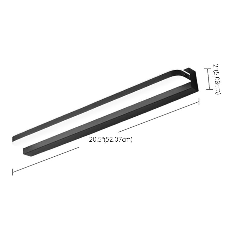 Ultra-Thin Vanity Wall Lights Modern Minimalist Style Stainless Steel Single Vanity Lamp