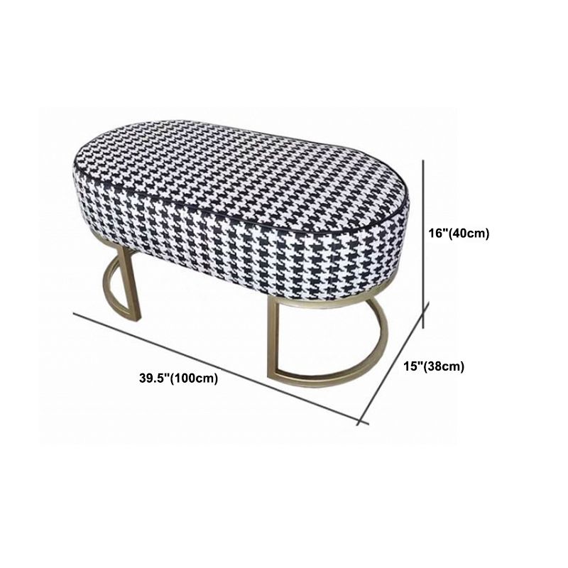 15" W Glam Seating Bench Upholstered Cushioned Entryway Bench