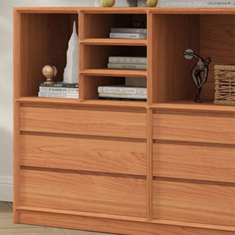 Wooden Standard Bookcase Modern Closed Back Bookshelf with Shelves