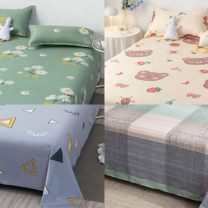 Polyester Printed Bed Sheet Twill Breathable Fade Resistant Sheet