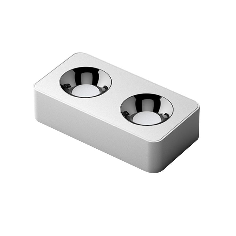 Square / Rectangle Flush Mount in Matte White LED Modern Aluminum Flush