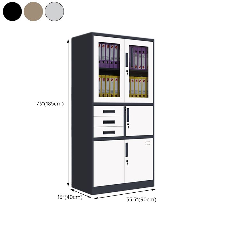 Metal Storage Filing Cabinet Contemporary Shelves Locking File Cabinet