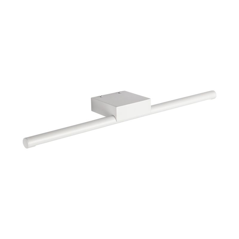 Iluminación de tocador de polo simplicidad de montaje de pared led blanco de metal en luz cálida/blanca, 16 "/19.5" /23.5 "longitud