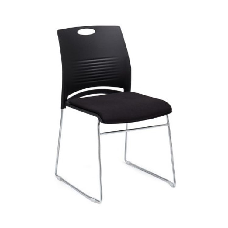 Armless Conference Chair with Metal Frame Modern Office Chair