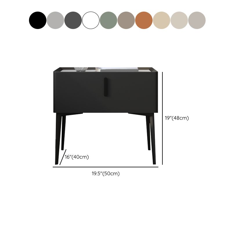 Solid Color Contemporary Nightstand Kids Solid Wood Storage Kids Bedside Table