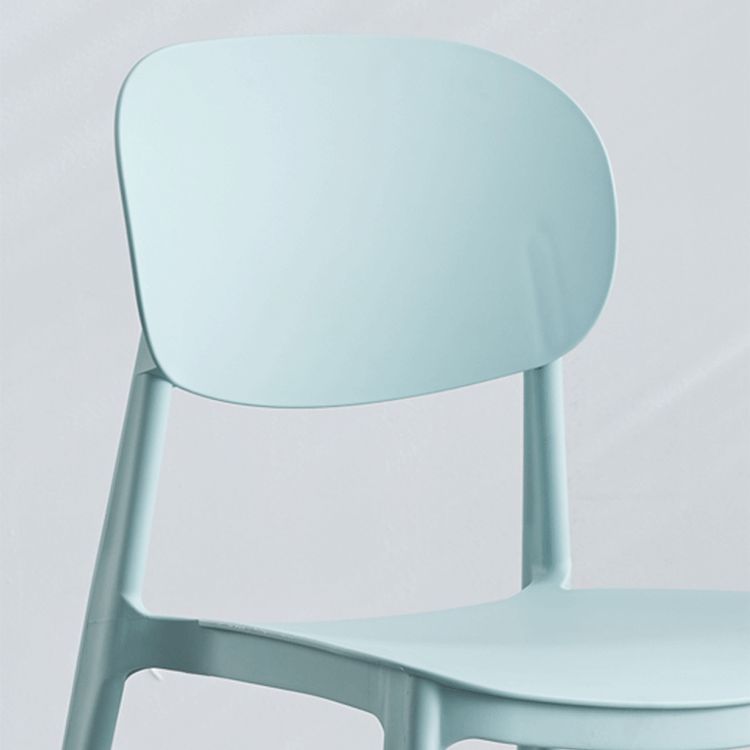 Contemporary Plastic Kitchen Dining Room Chair Open Back Side Chair