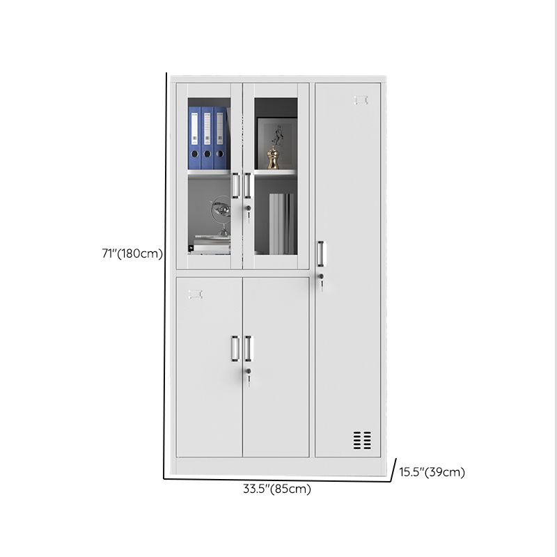 Traditional Cabinet Steel Locking Drawers and Storage Shelves Filing Cabinet