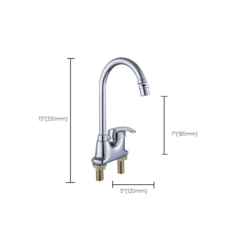 Contemporary Single Level Kitchen Faucet Lead Free Faucet in Chrome