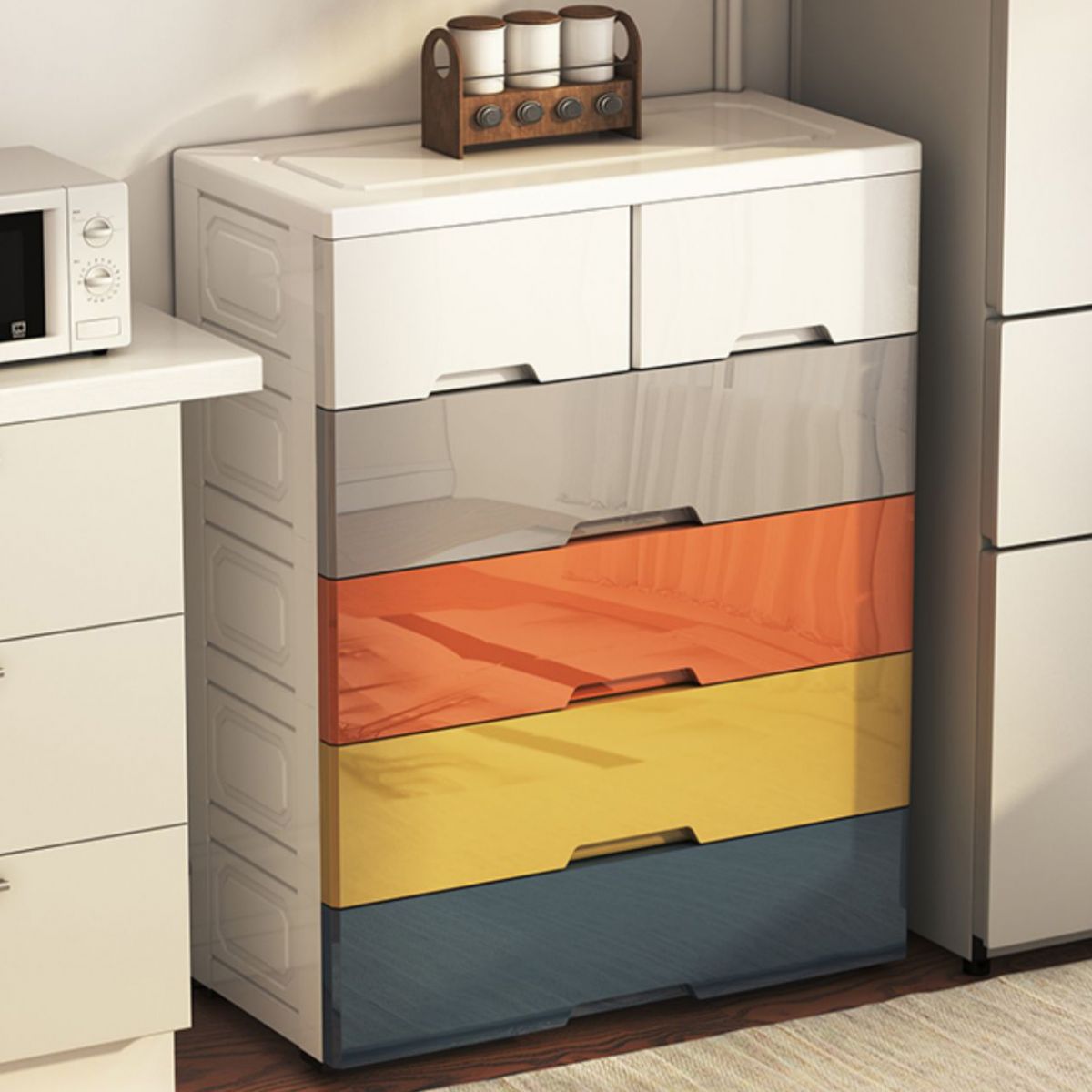 Plastic Armoire Cabinet with Drawer Contemporary Bedroom Armoire