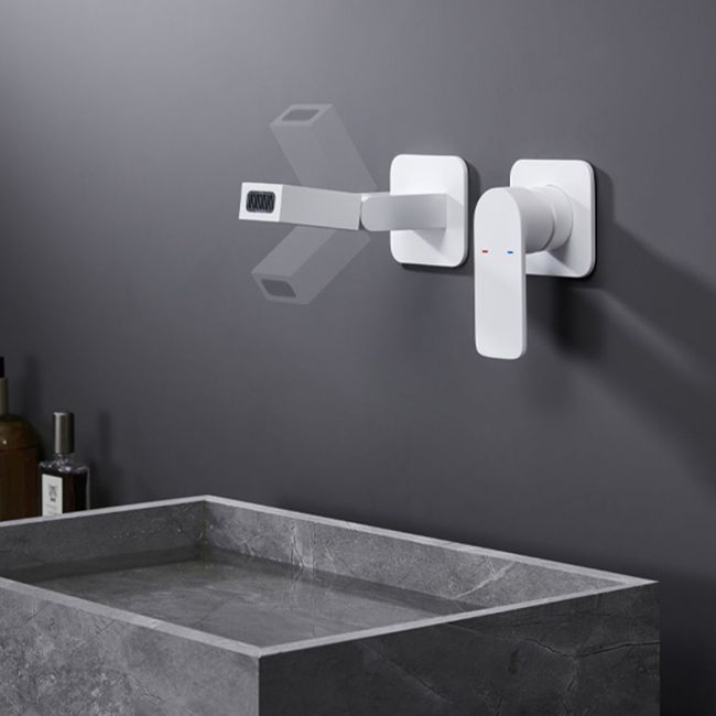 Modern Widespread Bathroom Faucet Metal Wall Mounted Bathroom Faucet