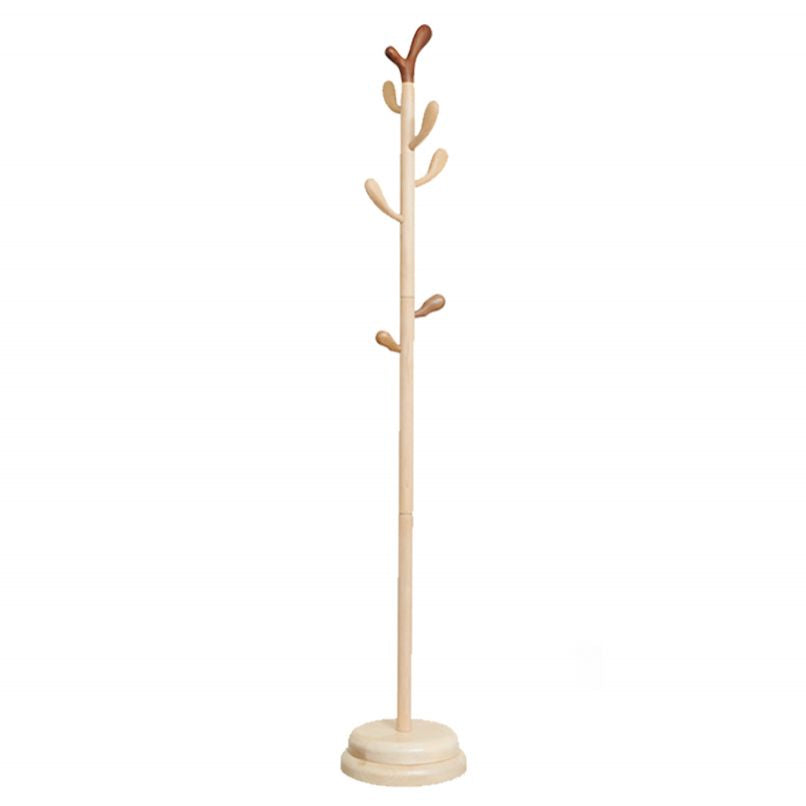 Coastal Entryway Kit Hall Tree with Hooks Wooden Coat Hanger