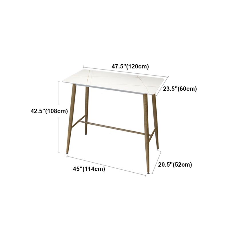 Contemporary Rectangle Table Dining Bar Counter Table for Kitchen