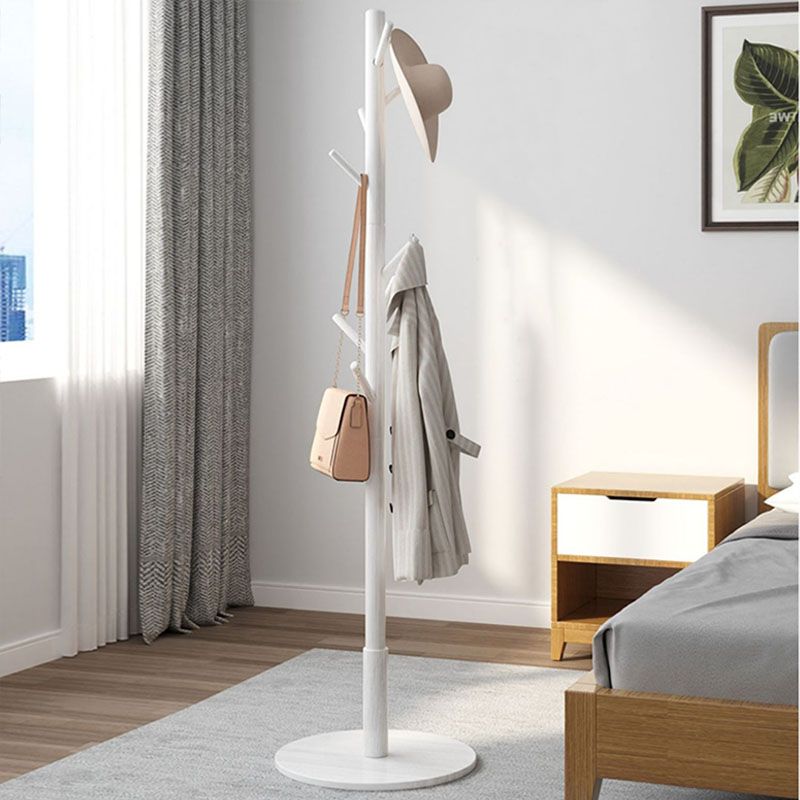 Modern Hall Tree Hanger Hooks Entryway Kit Beech Wood Coat Rack