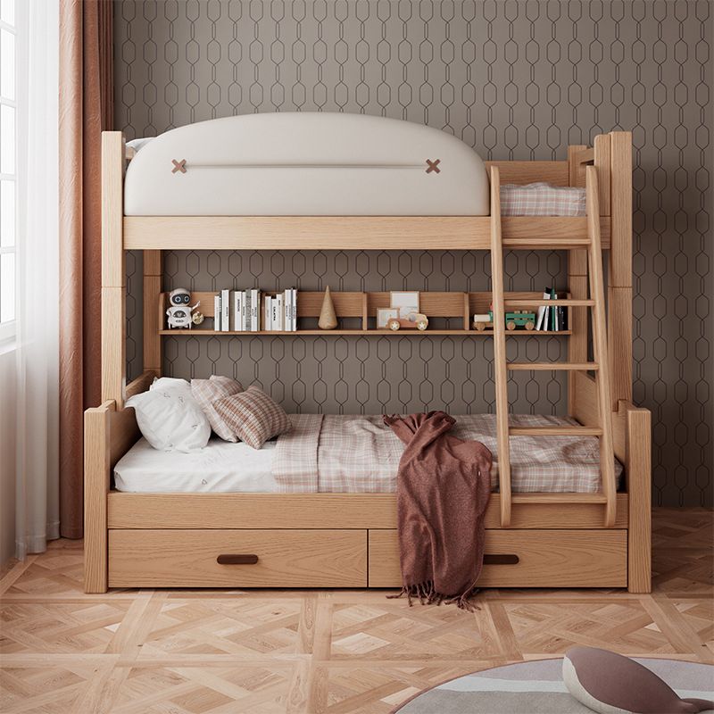 Contemporary Solid Wood Standard Bed Panel Headboard Kids Bed