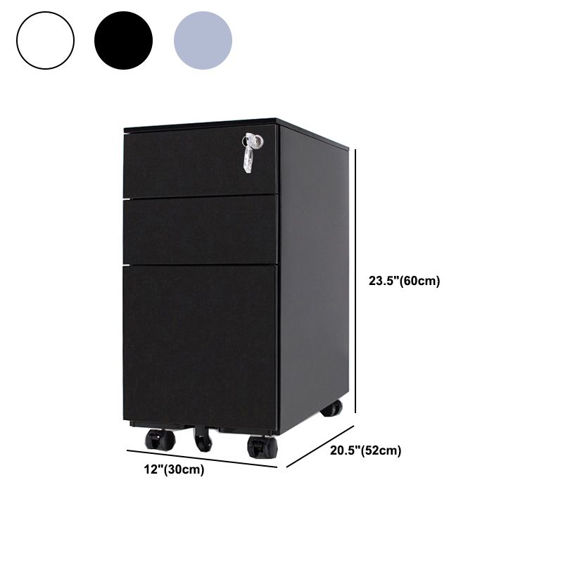 Modern Style Vertical Filing Cabinet Metal Filing Cabinet on Wheels