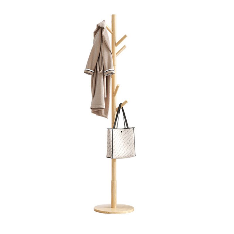 Modern Coat Hanger Wooden Framed Free Standing Coat Rack with Hooks