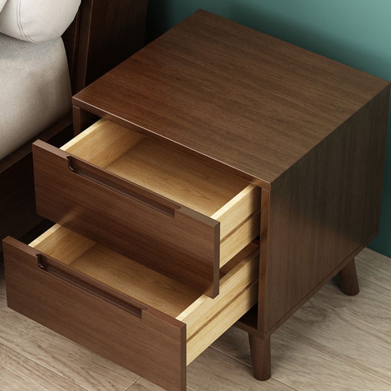 Modern Bed Nightstand Solid Wood Accent Table Nightstand for Bedroom