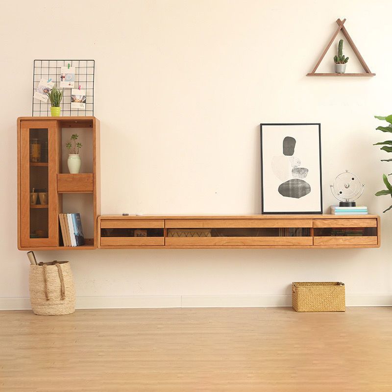 Solid Wood TV Stand Modern Style TV Media Console for Living Room