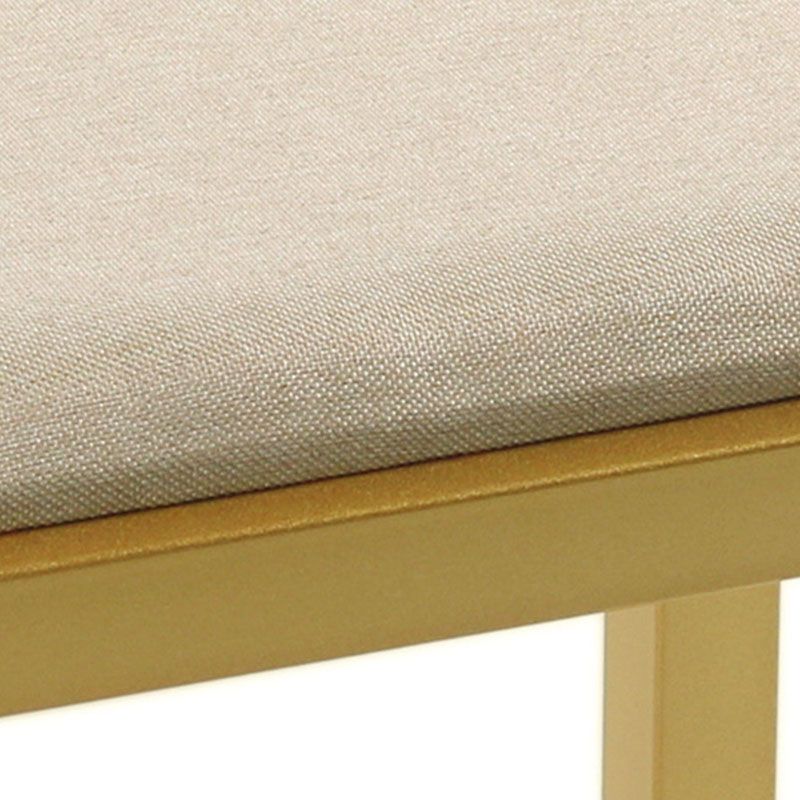 Contemporary Upholstered Bench Home Rectangle Seating Bench with Metal Legs