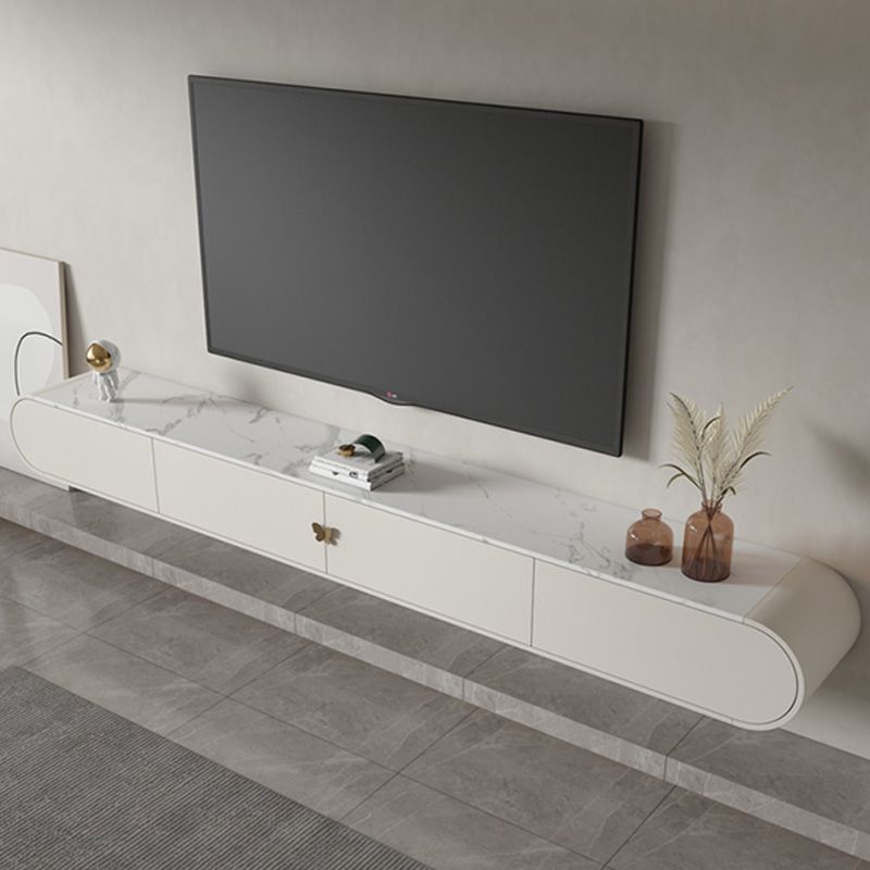 Modern Style Wall-mounted TV Console Slate TV Stand with Cabinet