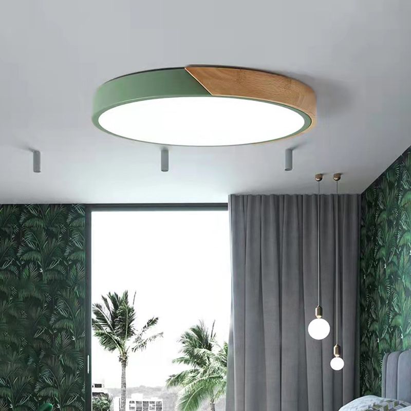 Geometric Shape Flush Mount Nordic Style Ceiling Mount Light Fixture for Living Room