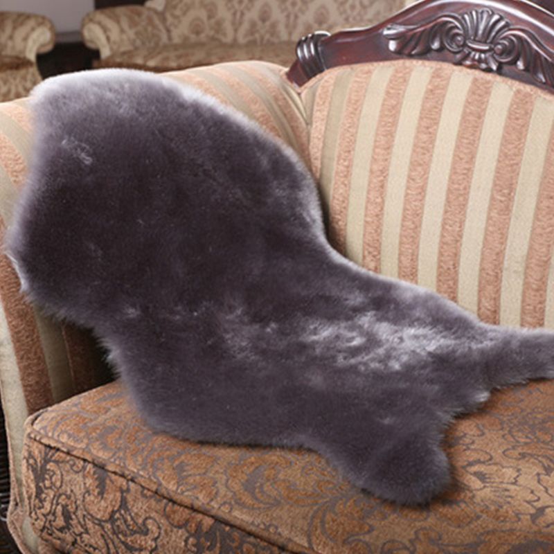 Fish Shaped Solid Color Rug Multi Color Simplicity Carpet Fluffy Pet Friendly Anti-Slip Rug for Living Room