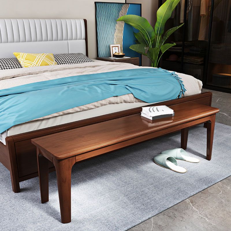 14-Inch Width Bedroom Bench Modern Style Solid Wood Seating Bench