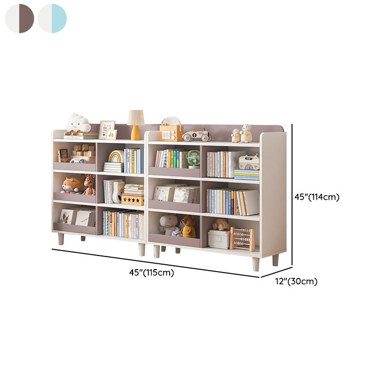 Contemporary Closed Back Bookshelf Freestanding Standard Bookcase