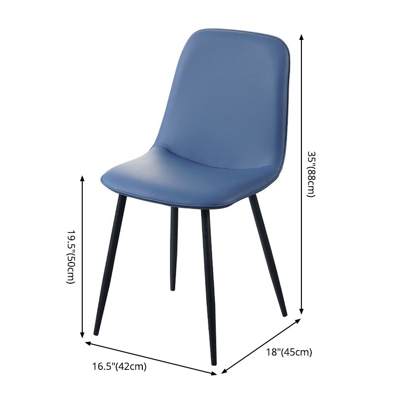 Scandinavian Style Metal Dining Chair Coffee Shop Solid Dining Side Chair