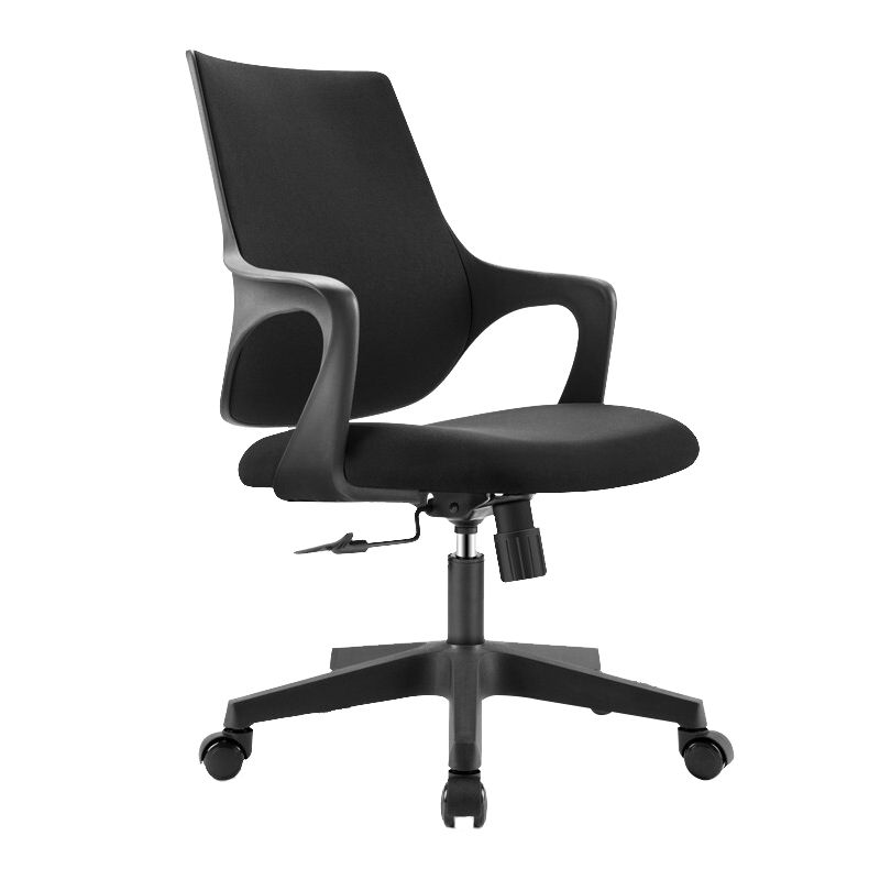 Modern Arms Included Chair Mid Back Mesh Desk Chair with Wheels