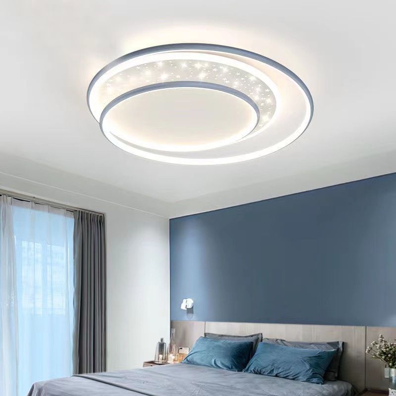 Ring Flush Light Fixtures Modern Style Metal 1 Light Flush Mount Lighting