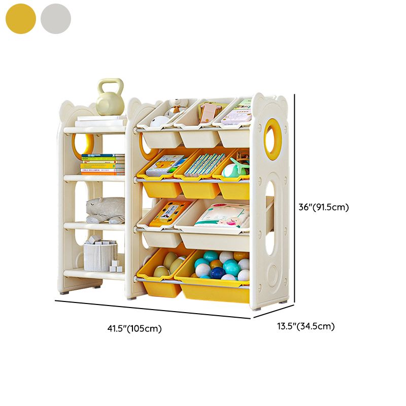 Contemporary Freestanding Standard Kids Bookcase Non-Skid Standard Bookcase