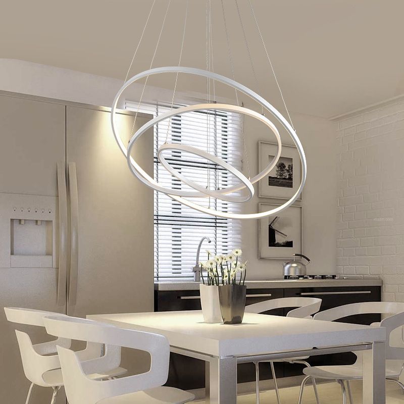 Metal 3-Tier Chandelier Light Fixture Modern Style LED Pendant Light Fixture for Dinning Room