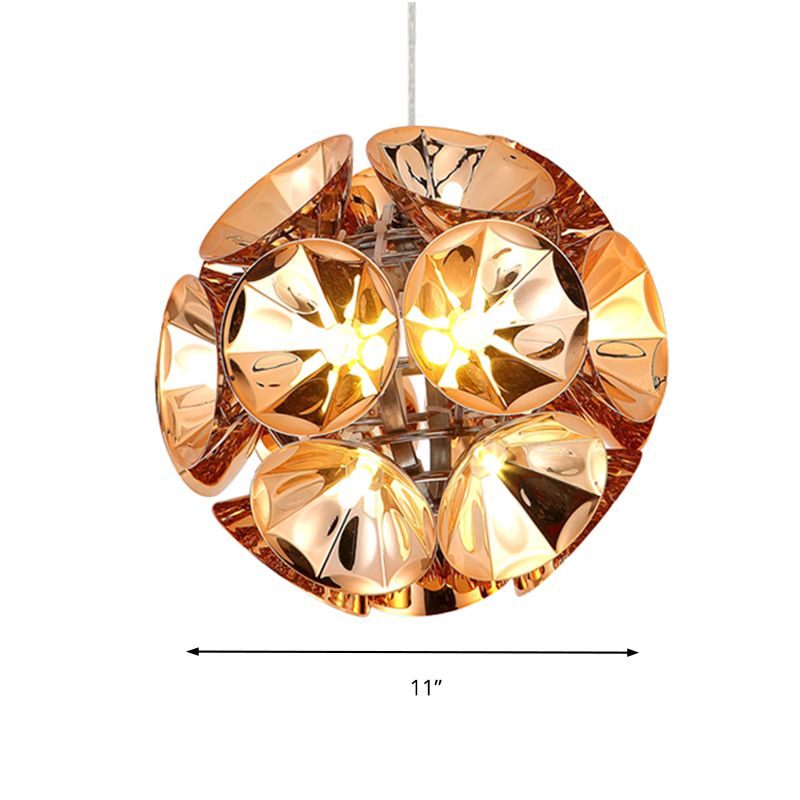 Ball Pendant Light Aymator Modernisme Metal Chrome / Gold LED PLACE PLACE PLACE en blanc / chaud, 7 "/ 11" Dia