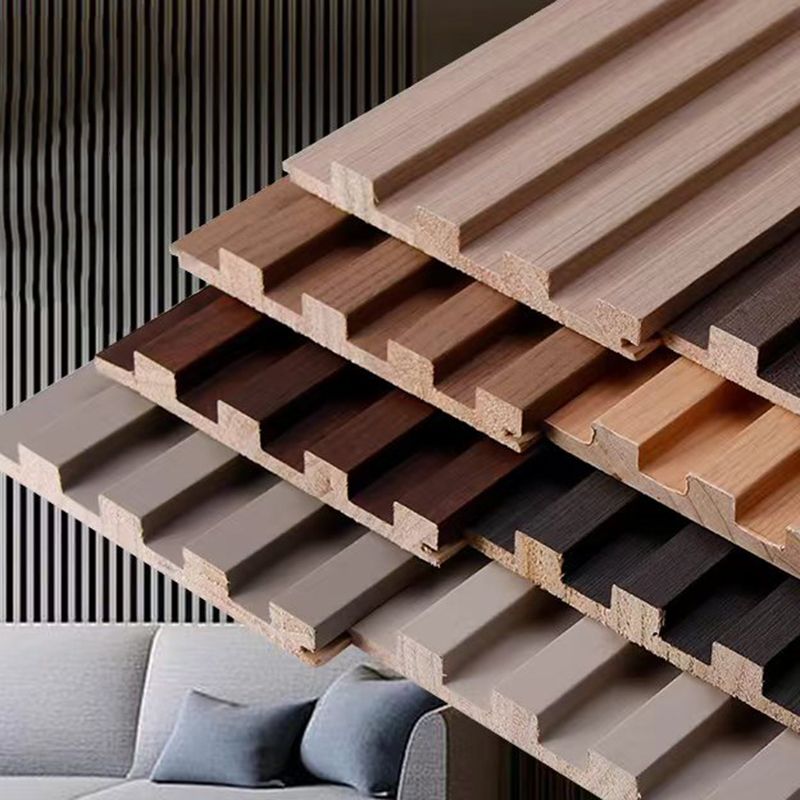 Modern Wall Panel Solid Color Nail Soundproof Living Room Wood Planks (12-Pack)