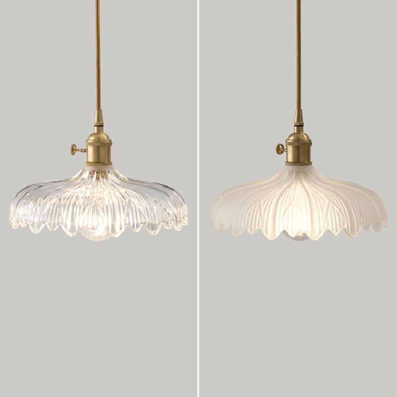 Scalloped Shade Single Head Pendant Light in Industrial Style for Kitchen Restaurant