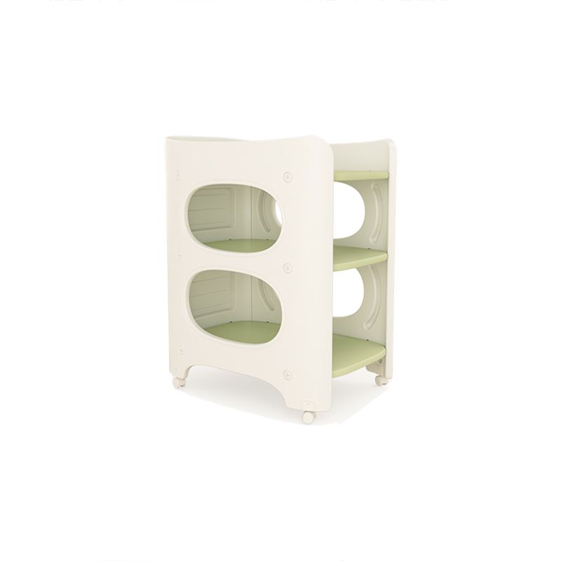 Modern Plastic Baby Changing Table Arch Top Changing Table With Safety Rails