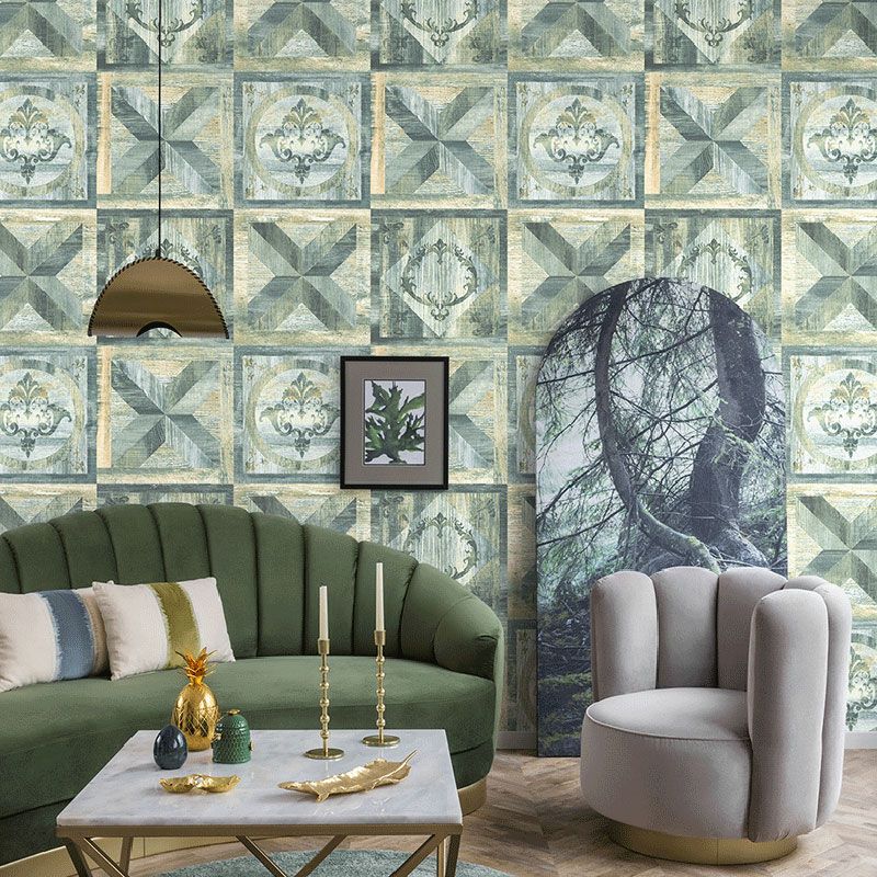 Plaster Wallpaper 33' x 20.5" Traditional Non-Pasted Brick and Harlequin Wall Covering