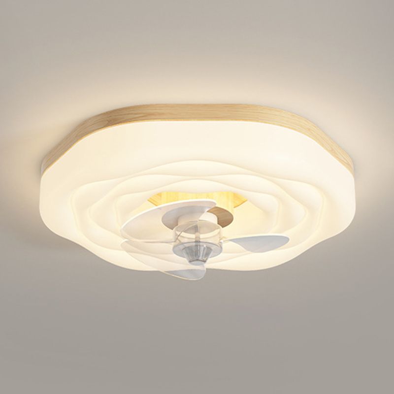 3-Blade Ceiling Fan Modernism Acrylic LED Fan with Light for Home