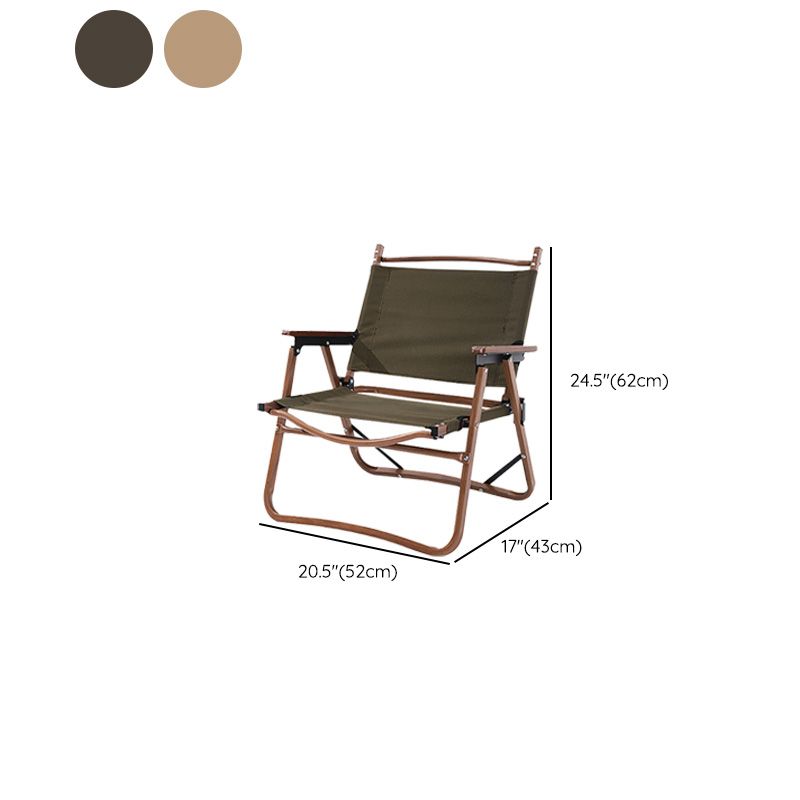 Contemporary Dining Armchair Folding Metal Outdoor Chair with Arm