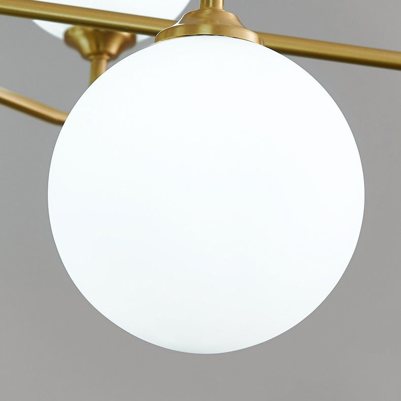 Simplicité moderne Spoutnik Pendant lustre Opal Verre Hanging Lightture pour le salon