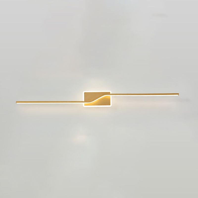 Contemporary Vanity Lights Metal Wall Light Fixtures in Gold for Bathroom