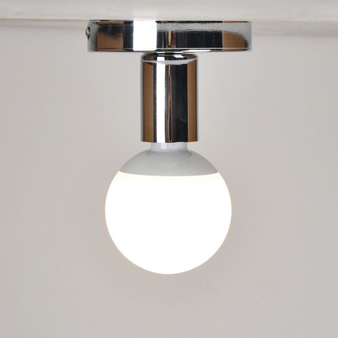 Small Hallway Ceiling Lamp Industrial-Style Metal 1-Bulb Semi Flush Mounted Light