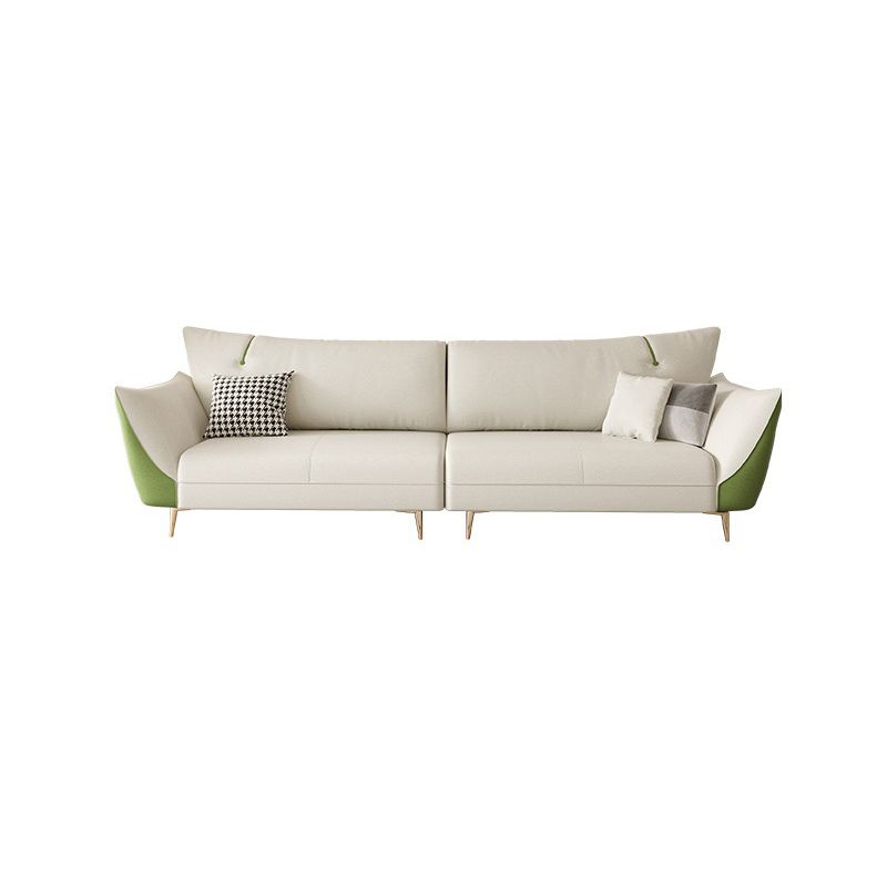 Scandinavian Beige Upholstery Sofa for Apartment and Living Room