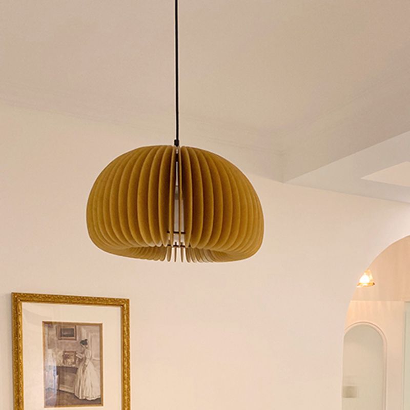 Style géométrique de style moderne Bois pendentif 1 lampe à suspension légère pour salle à manger