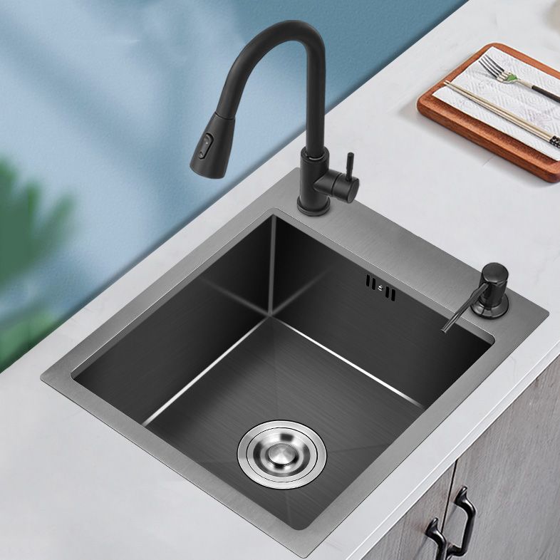 Contemporary Stainless Steel Sink 2 Holes Drop-In Kitchen Sink