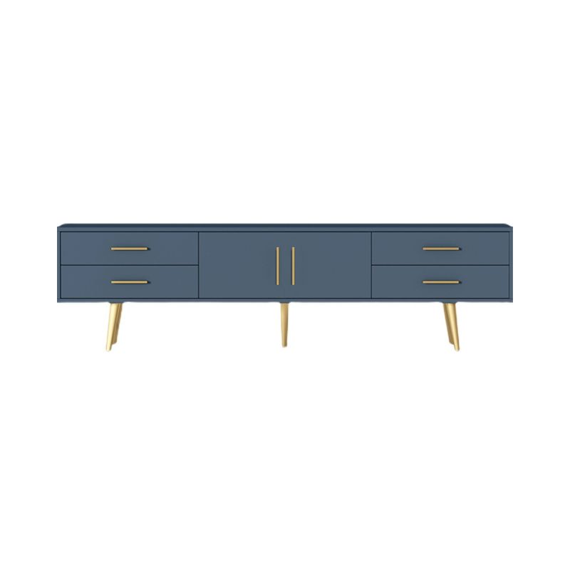 Scandinavian Engineered Wood TV Media Stand Matte Finish Media Console with Drawers