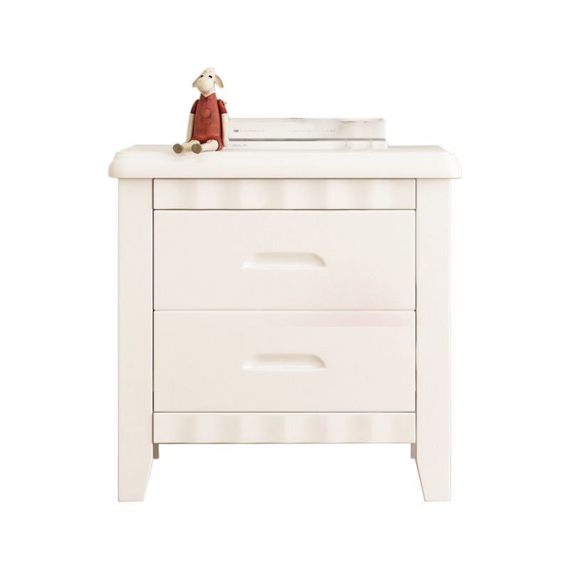 Solid Wood Nightstand Contemporary Bedside Cabinet with Drawers